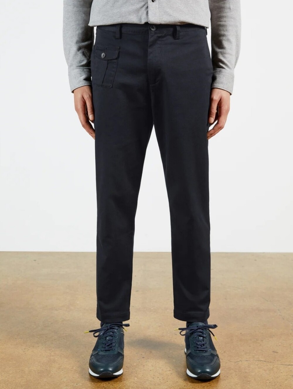 Ted Baker Asahi Men's Tapered Cropped Trousers Black